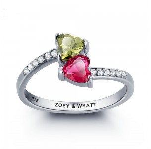 Sterling Silver Personalized Birthstone Ring JEWJORI101784